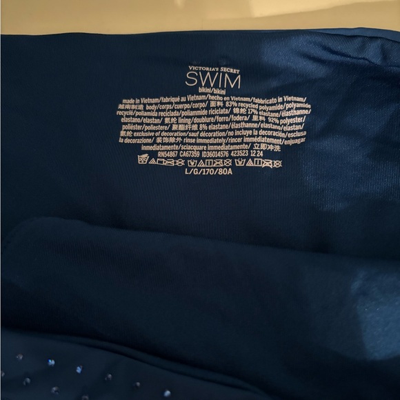 Victoria's Secret Blue Rhinestone Bikini Bottom - Picture 7 of 8